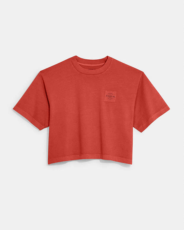 公式】コーチアウトレット | ガーメント ダイ クロップド Tシャツ 公式】コーチアウトレット | ガーメント ダイ クロップド Tシャツ