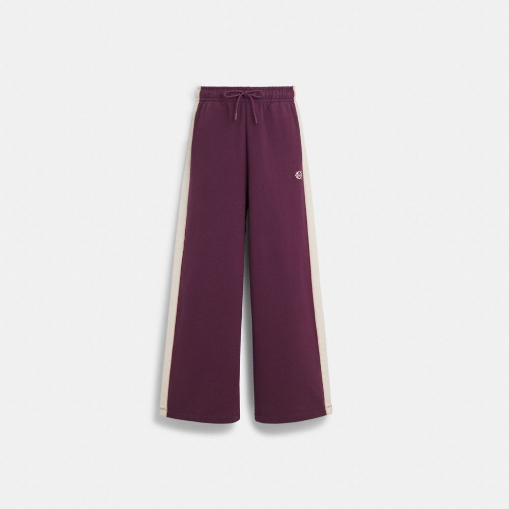 COACH®,TRACK PANTS,Beet,Front View