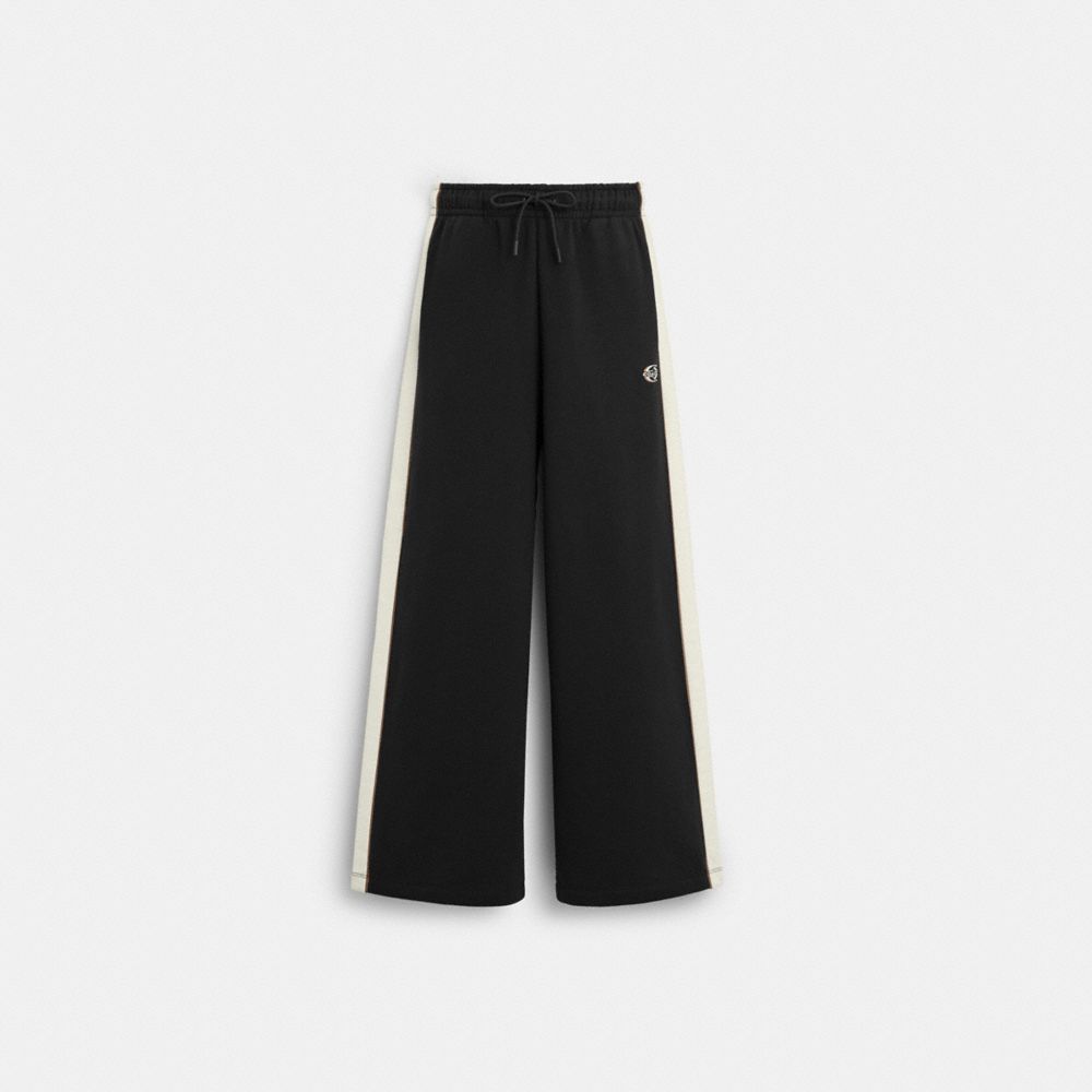 COACH®,TRACK PANTS,Black,Front View