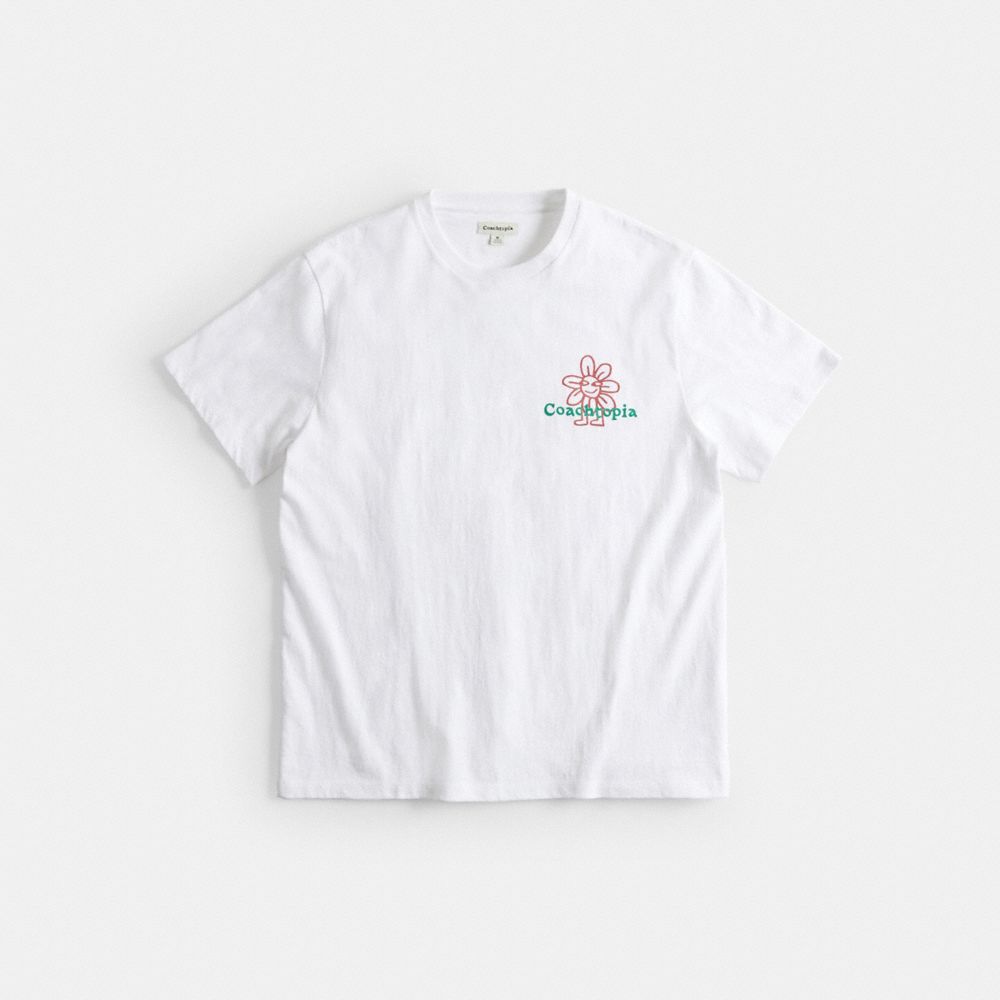 White Relaxed Flower T-shirt