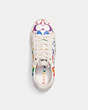 COACH®,CLIP LOW TOP SNEAKER IN RAINBOW SIGNATURE CANVAS,pvc,White,Inside View,Top View