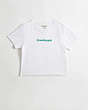 COACH®,Baby T-Shirt in 97% Recycled Cotton: Coachtopia Logo,95% recycled cotton,White,Front View
