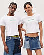 COACH®,T-Shirt Baby en coton recyclé à 95 % : Logo Coachtopia,95 % coton recyclé,Blanc,Scale View