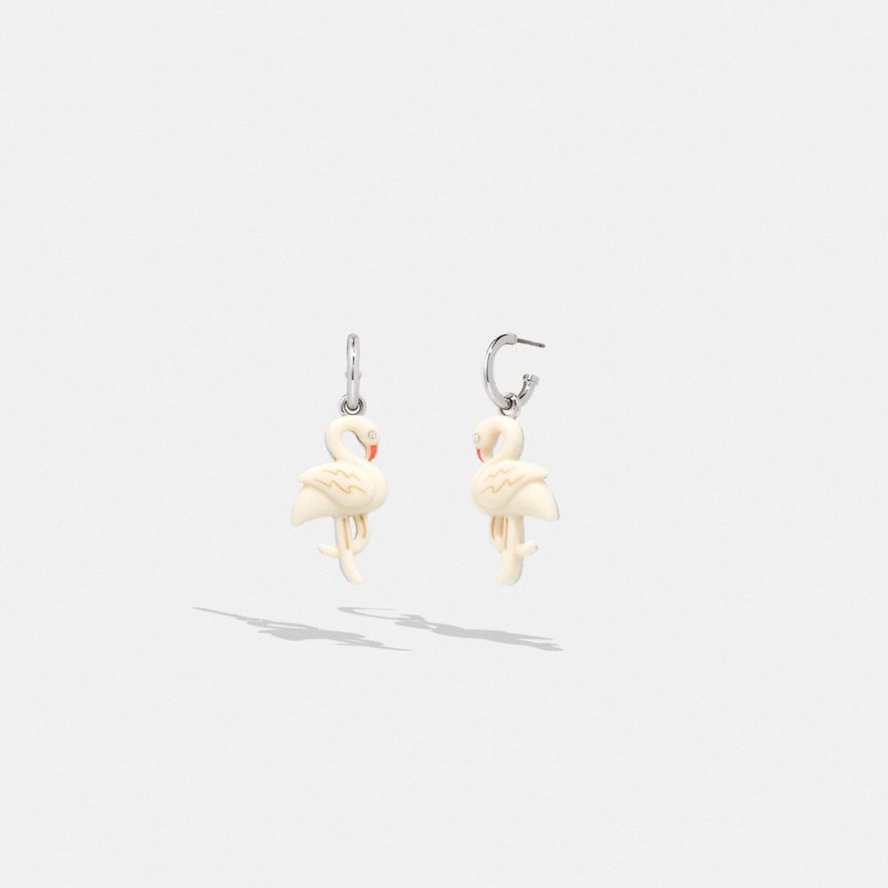 Flamingo Huggie Earrings