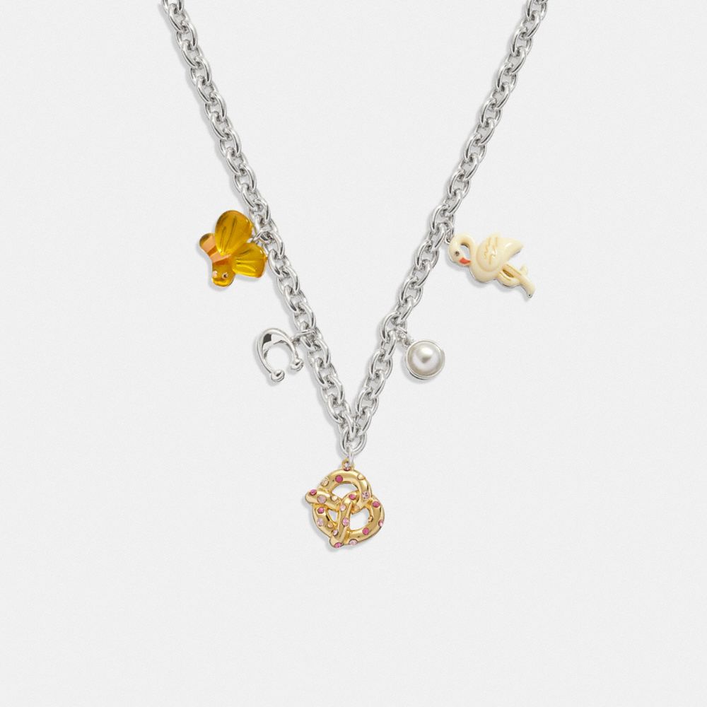 COACH®  Bumble Bee Pretzel Charm Necklace