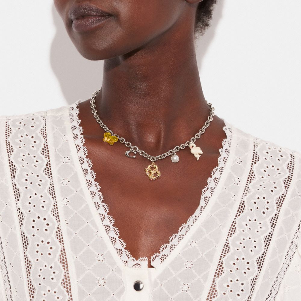 Bumble Bee Pretzel Charm Necklace