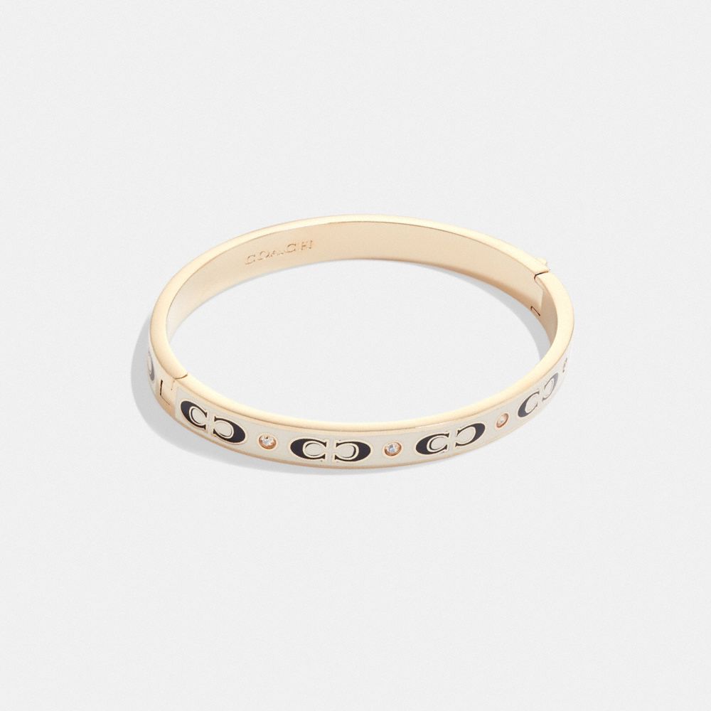 Monogram Clasp Bangle Bracelet