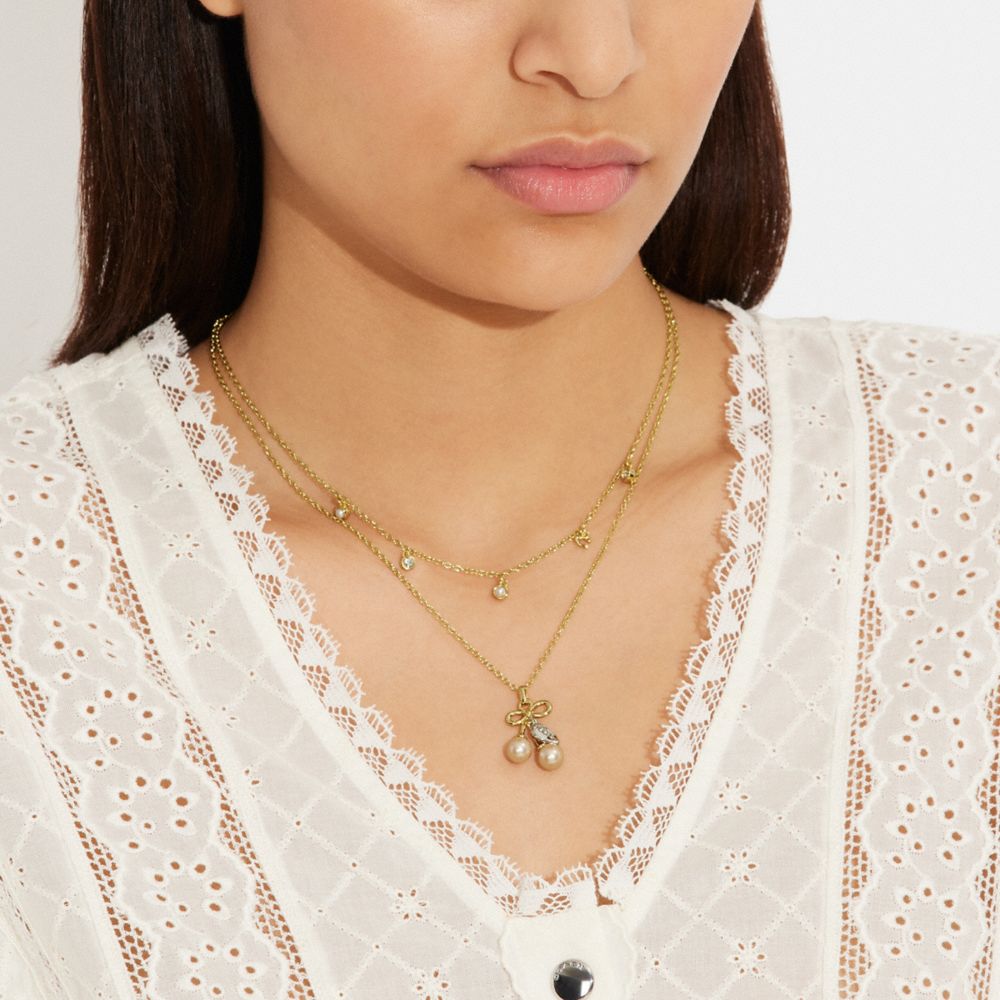 Kisslock Cherry Layered Necklace