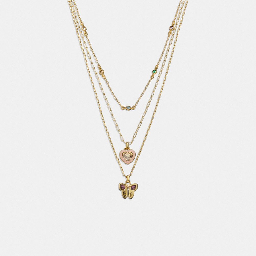 COACH® | Butterfly Charm Layered Necklace