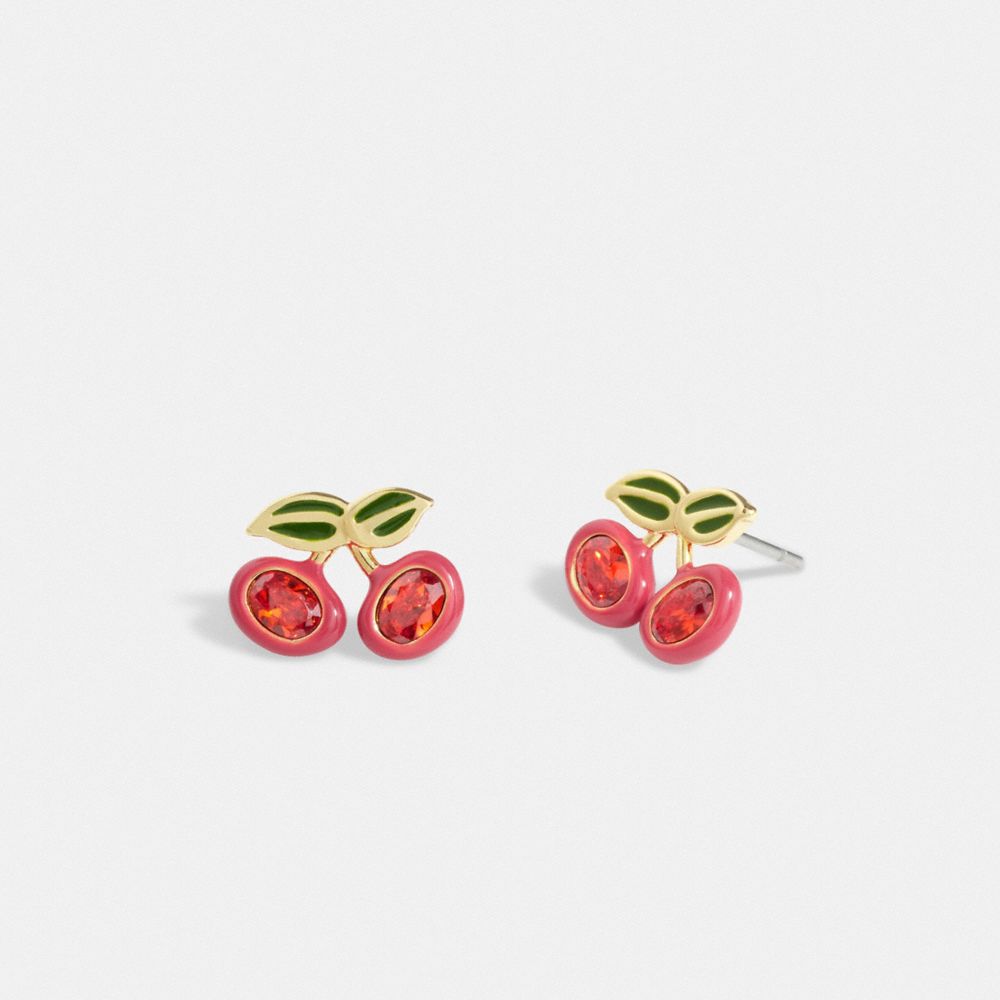 Boucles d'oreilles à dôme en forme de cerise