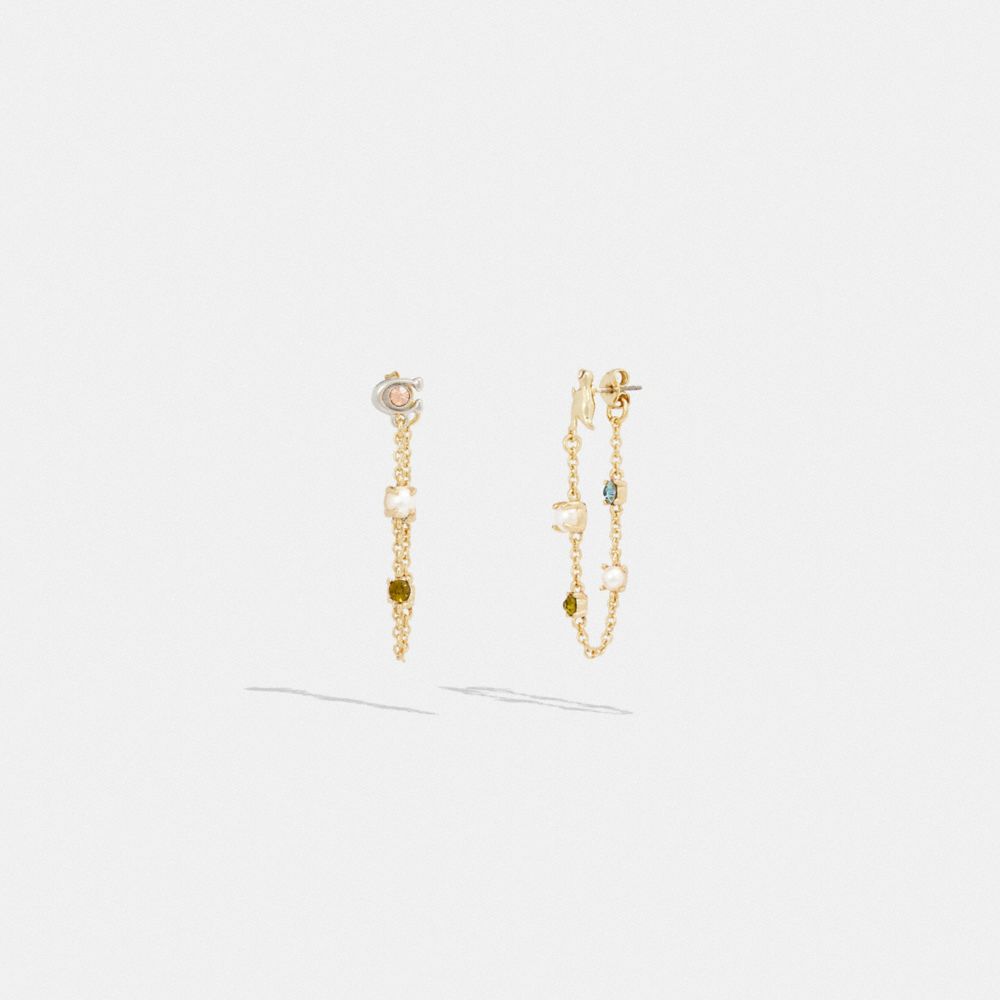 COACH®  Signature Cup Mismatch Earrings