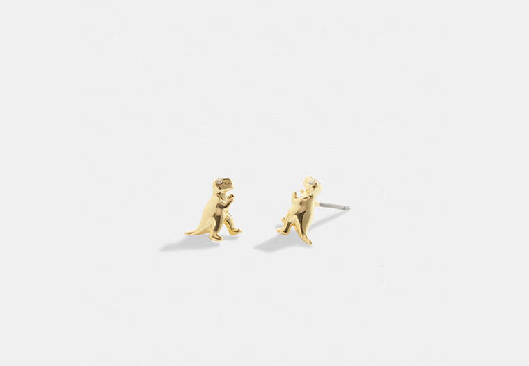 COACH®,REXY STUD EARRINGS,Gold,Front View image number 0