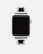 COACH®,APPLE WATCH® STRAP, 38MM, 40MM AND 41MM,Leather,Black,Front View