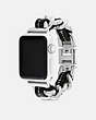 COACH®,APPLE WATCH® STRAP, 38MM, 40MM AND 41MM,Leather,Black,Angle View