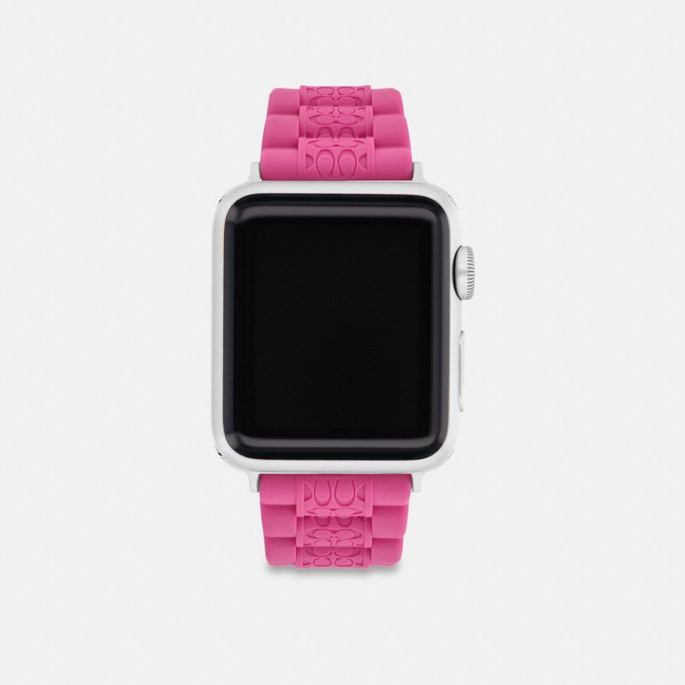 COACH®,BRACELET APPLE WATCH®, 38 MM ET 40 MM,Pétunia,Front View