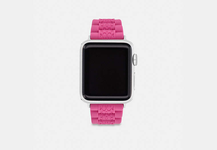 COACH®,APPLE WATCH® STRAP, 38MM AND 40MM,Petunia,Front View