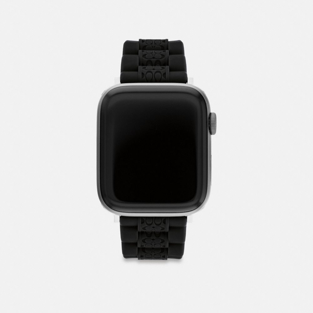 Coach Apple Watch Signature Canvas Strap, 42mm & 44mm - Black