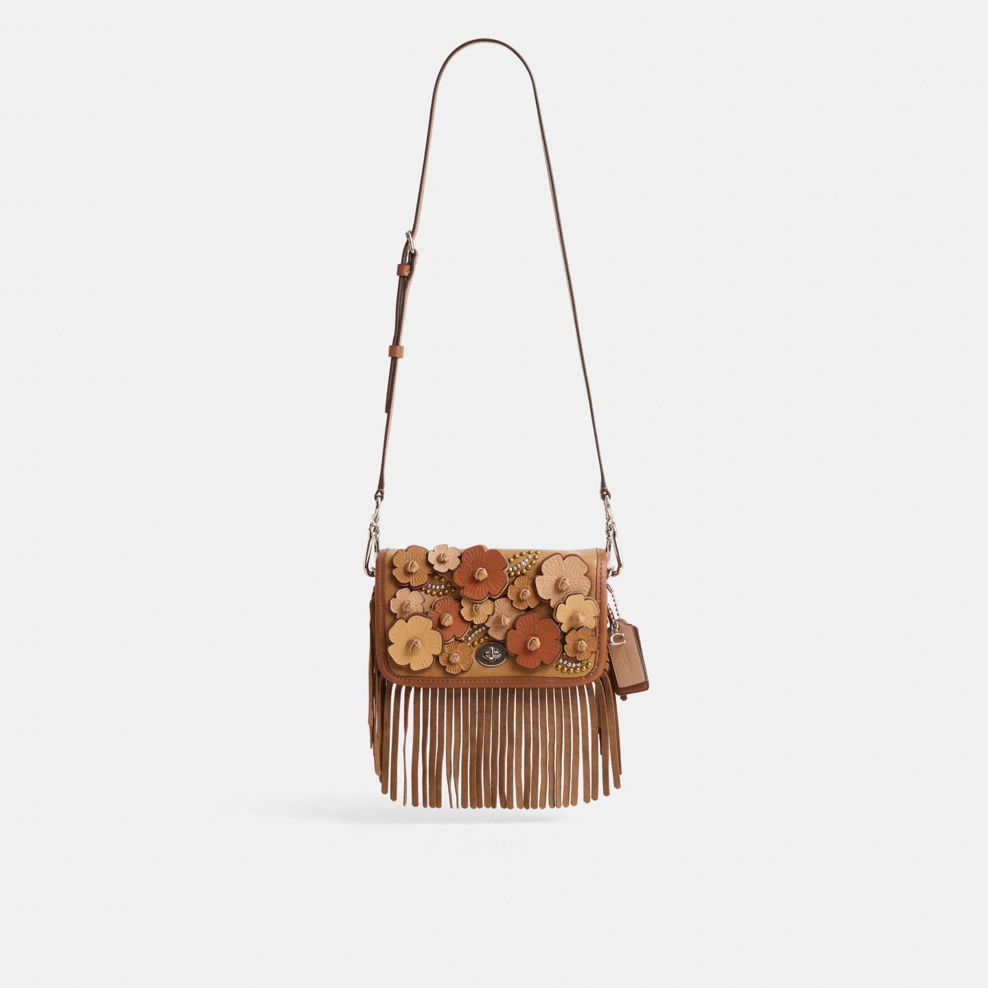 Женская сумка Coach Custom Legacy Penny Shoulder Purse, цвет: Серебряный / Песочный — фото 1