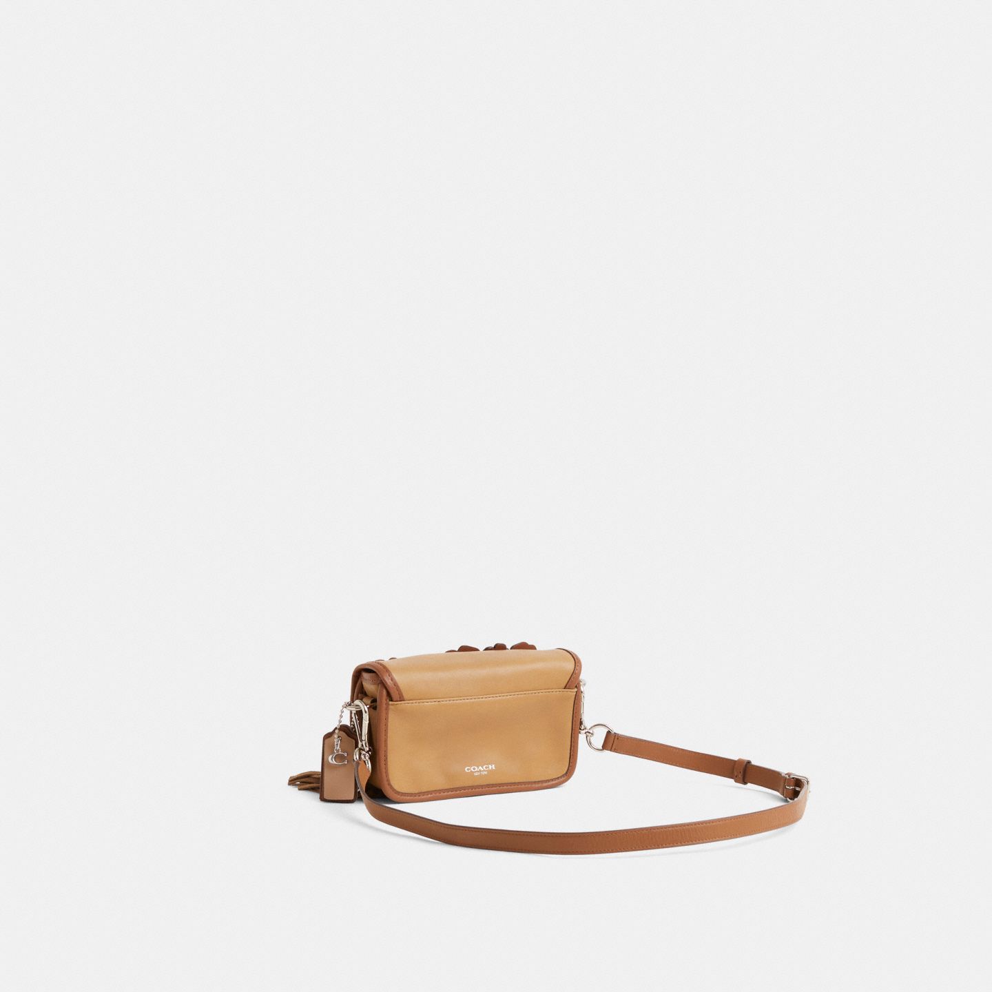 Женская сумка Coach Custom Legacy Penny Shoulder Purse, цвет: Серебряный / Песочный — фото 2