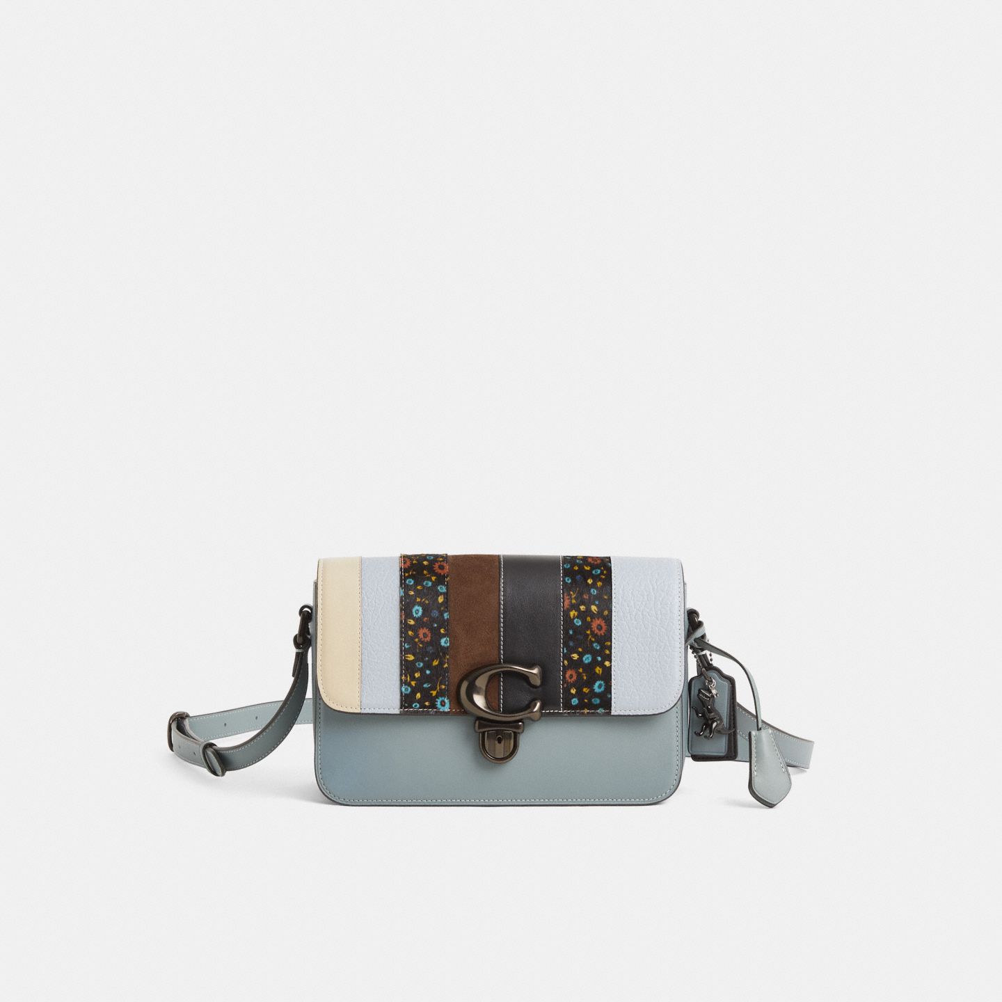 Женская сумка Coach Custom Studio Shoulder, цвет: Шалфейный / Оловянный — фото 1