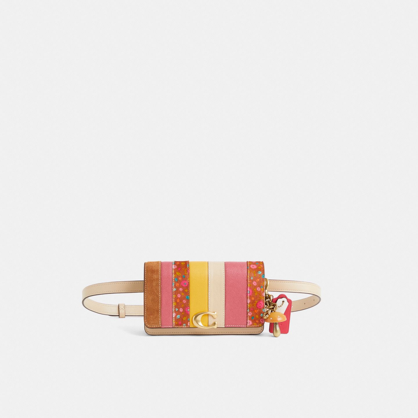 Женская сумка Coach Custom Bandit Belt, цвет: Латунный / Слоновая кость — фото 1