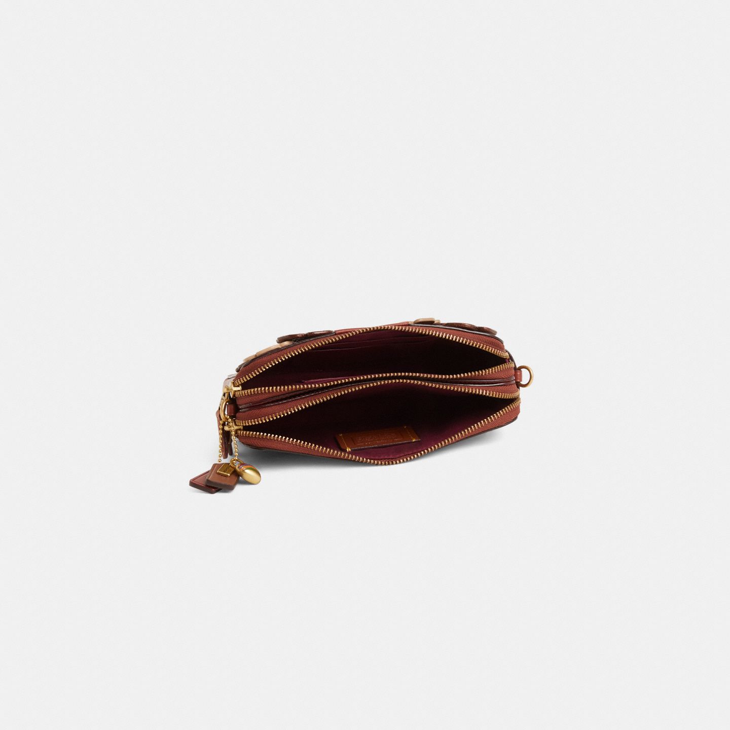 Женская сумка Coach Custom Kira Crossbody Bag In Colorblock Signature Canvas, цвет: Латунный / Рыжевато-коричневый — фото 3