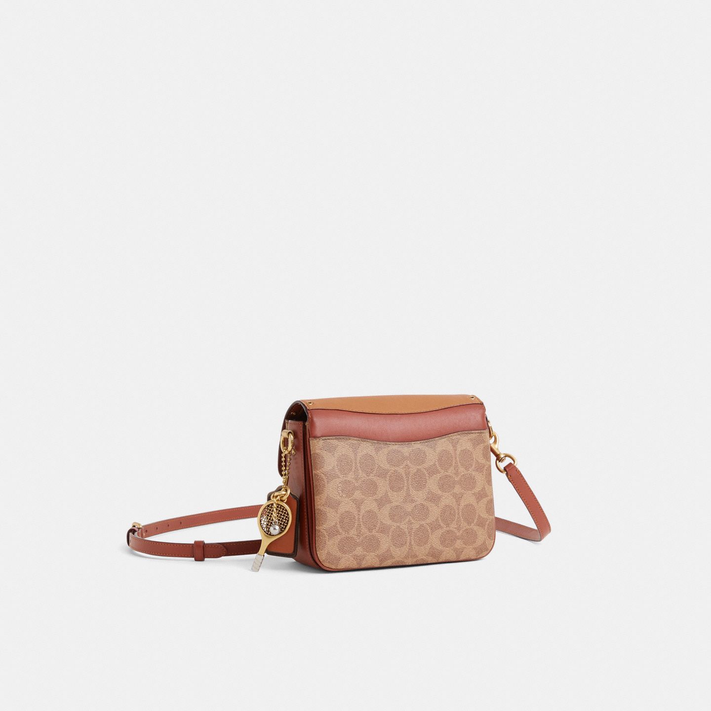 Женская сумка Coach Custom Cassie Crossbody Bag 19 In Signature Canvas, цвет: Латунный / Рыжевато-коричневый — фото 2
