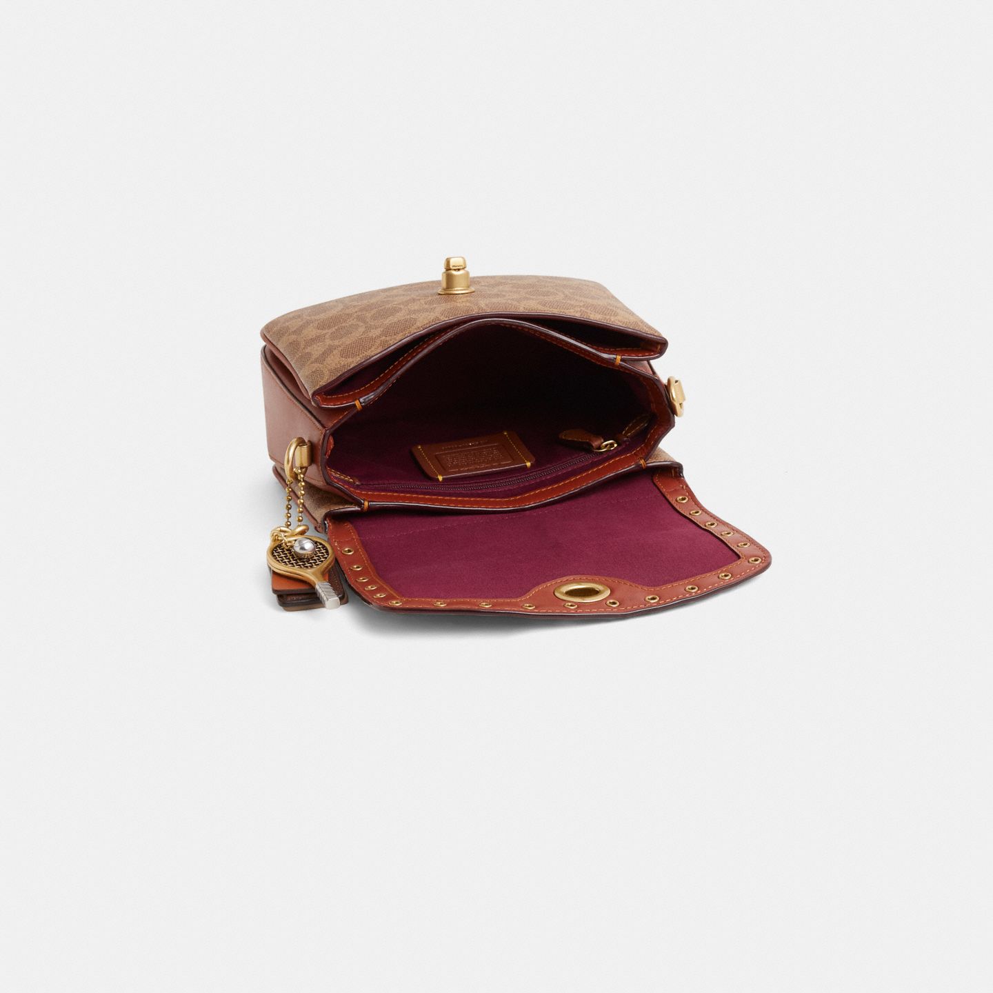Женская сумка Coach Custom Cassie Crossbody Bag 19 In Signature Canvas, цвет: Латунный / Рыжевато-коричневый — фото 3
