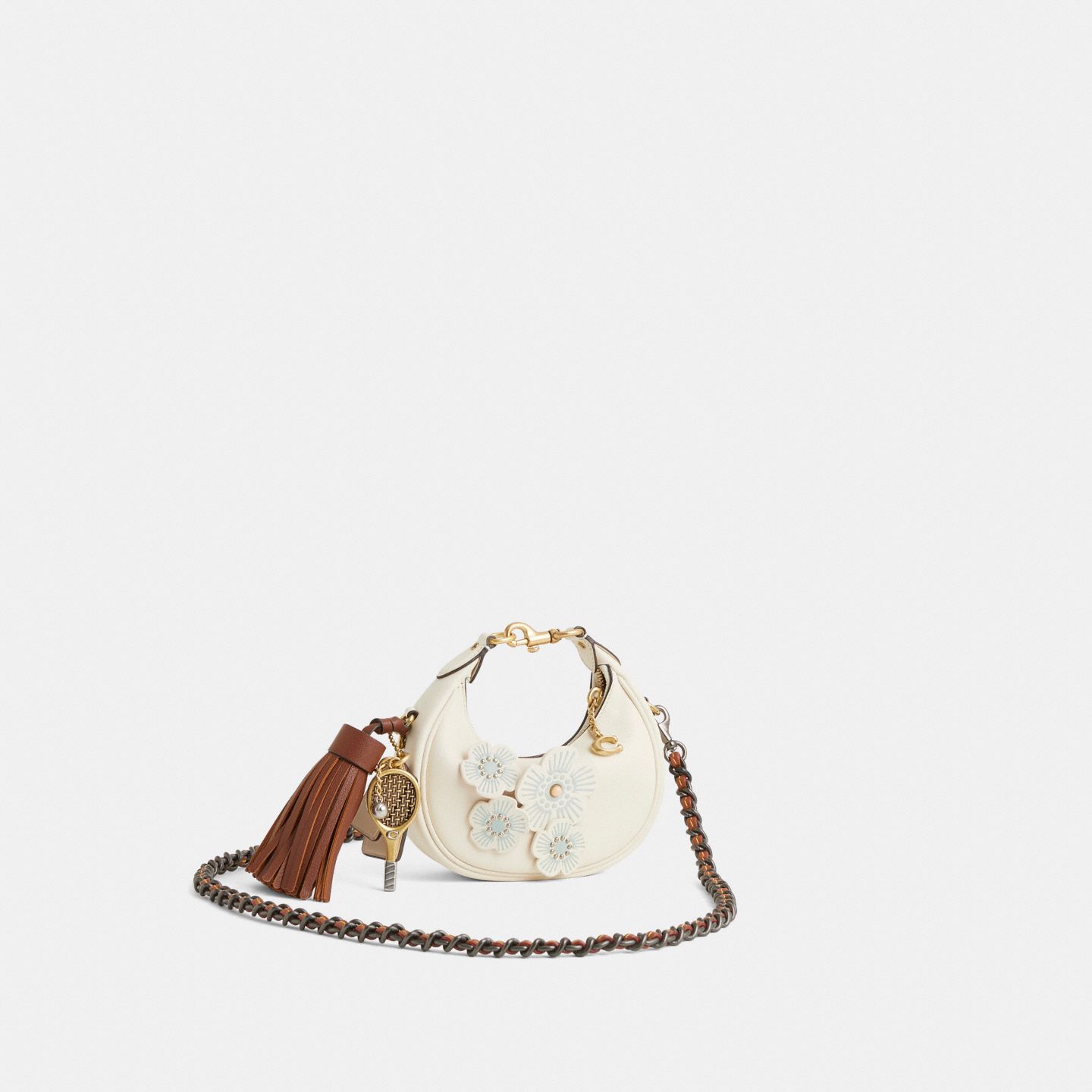 Женская сумка Coach Custom Jonie, цвет: Латунный / Меловой — фото 2