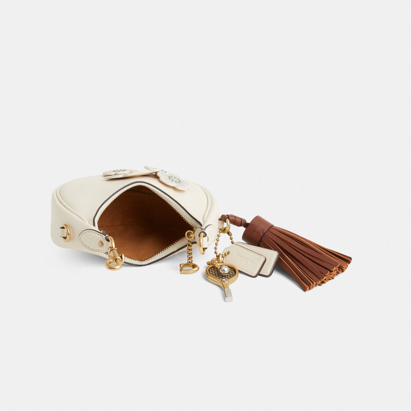Женская сумка Coach Custom Jonie, цвет: Латунный / Меловой — фото 3