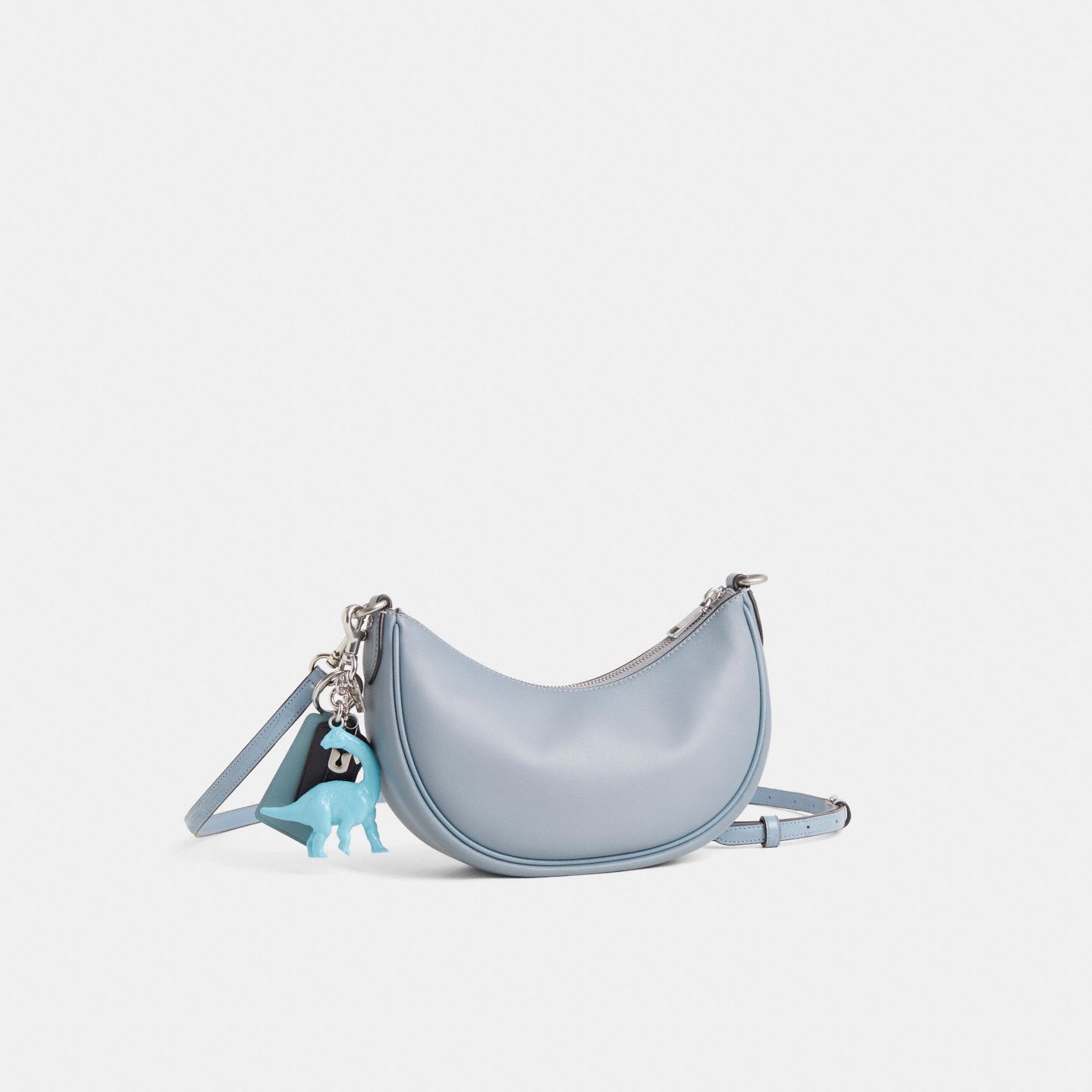 Женская сумка Coach Custom Mira Shoulder, цвет: Серебряный / Серый синий — фото 2