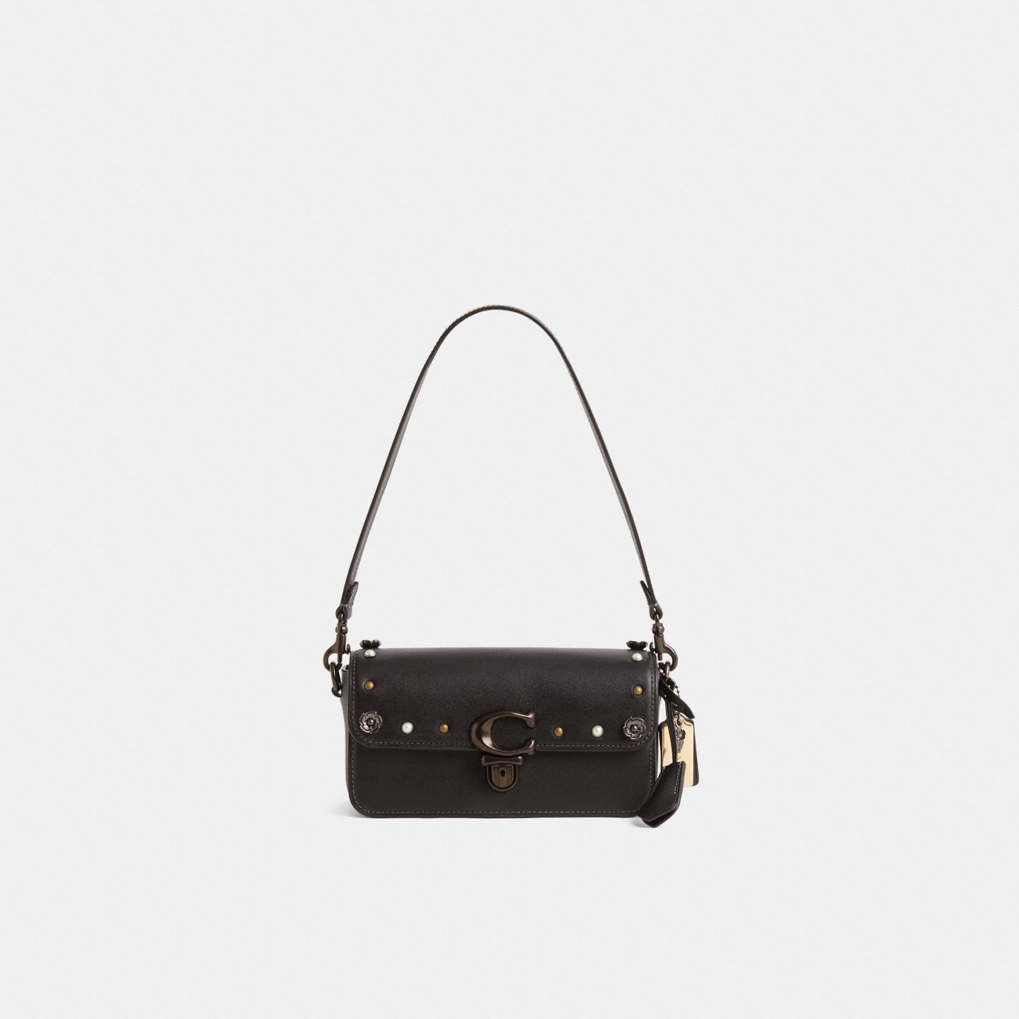 Женская сумка Coach Custom Studio Bag 20, цвет: Оловянный / Чёрный — фото 1