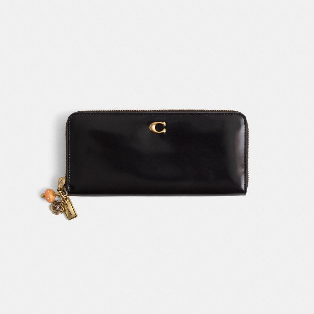 Restored Essential Slim Accordion Zip Wallet With Charms | COACH®
