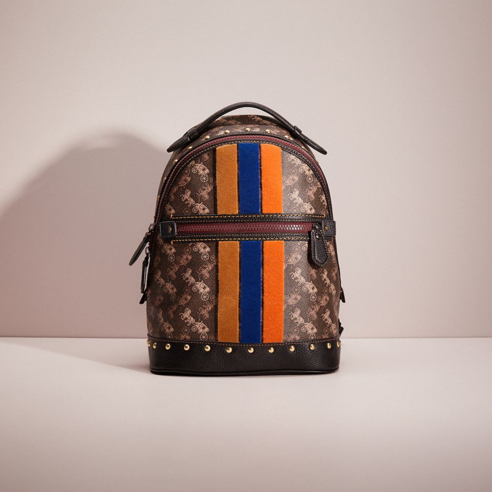 Coach hotsell stripe backpack