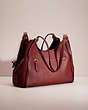 COACH®,UPCRAFTED LORI SHOULDER BAG WITH SNAKESKIN DETAIL,Snakeskin Leather,Large,Brass/Wine,Angle View