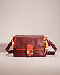 COACH®,UPCRAFTED SOFT TABBY SHOULDER BAG,Smooth Leather,Small,Brass/Deep Berry Multi,Front View