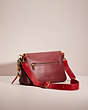 COACH®,UPCRAFTED SOFT TABBY SHOULDER BAG,Smooth Leather,Small,Brass/Deep Berry Multi,Angle View