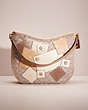 COACH®,UPCRAFTED SOFT TABBY HOBO IN SIGNATURE JACQUARD,Signature Jacquard,Medium,Brass/Stone Ivory,Front View