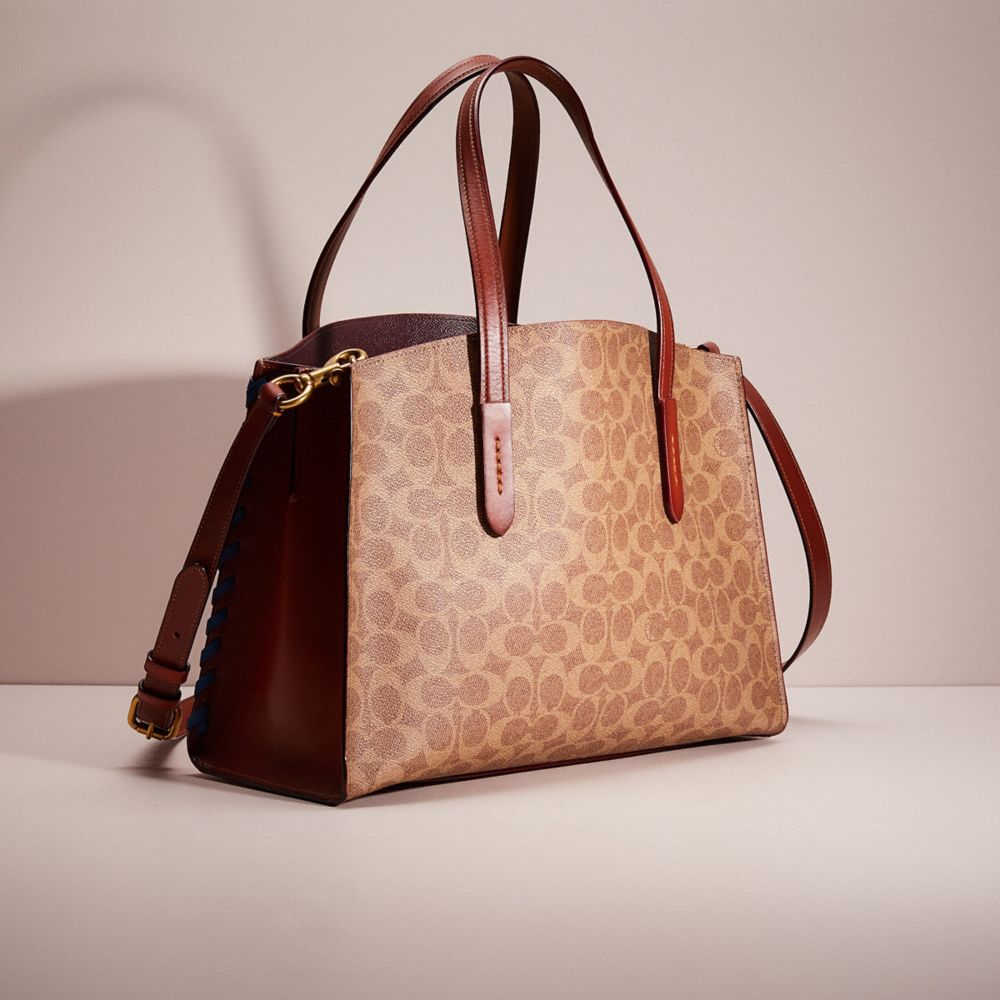 Coach charlie signature canvas carryall tote sale