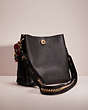 COACH®,UPCRAFTED CHARLIE BUCKET BAG,Polished Pebble Leather,Large,Gold/Black,Angle View
