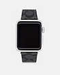 COACH®,APPLE WATCH® STRAP, 38MM AND 40MM,Graphite,Front View