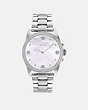 COACH®,GREYSON WATCH, 36MM,Stainless Steel,Stainless Steel,Front View
