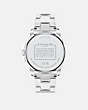 COACH®,GREYSON WATCH, 36MM,Stainless Steel,Stainless Steel,Back View