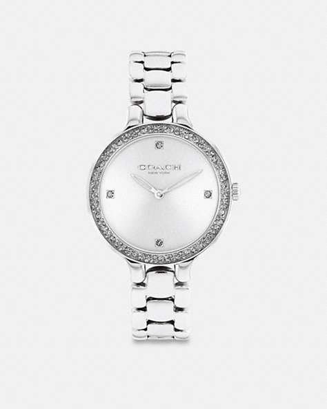 COACH®,CHELSEA WATCH, 32MM,Stainless Steel,Stainless Steel,Front View
