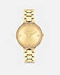 COACH®,CHELSEA WATCH, 32MM,Gold,Front View