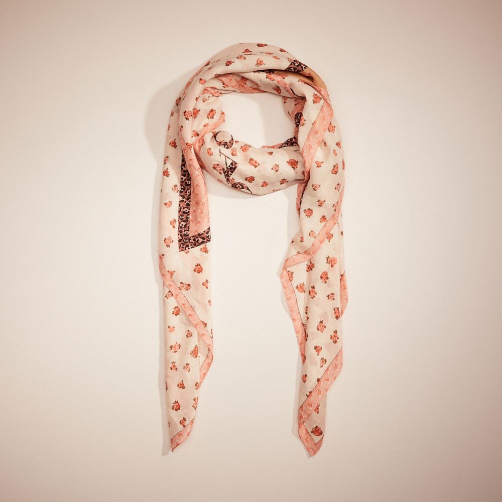 Restored Marguerite Patchwork Oversized Square Scarf
