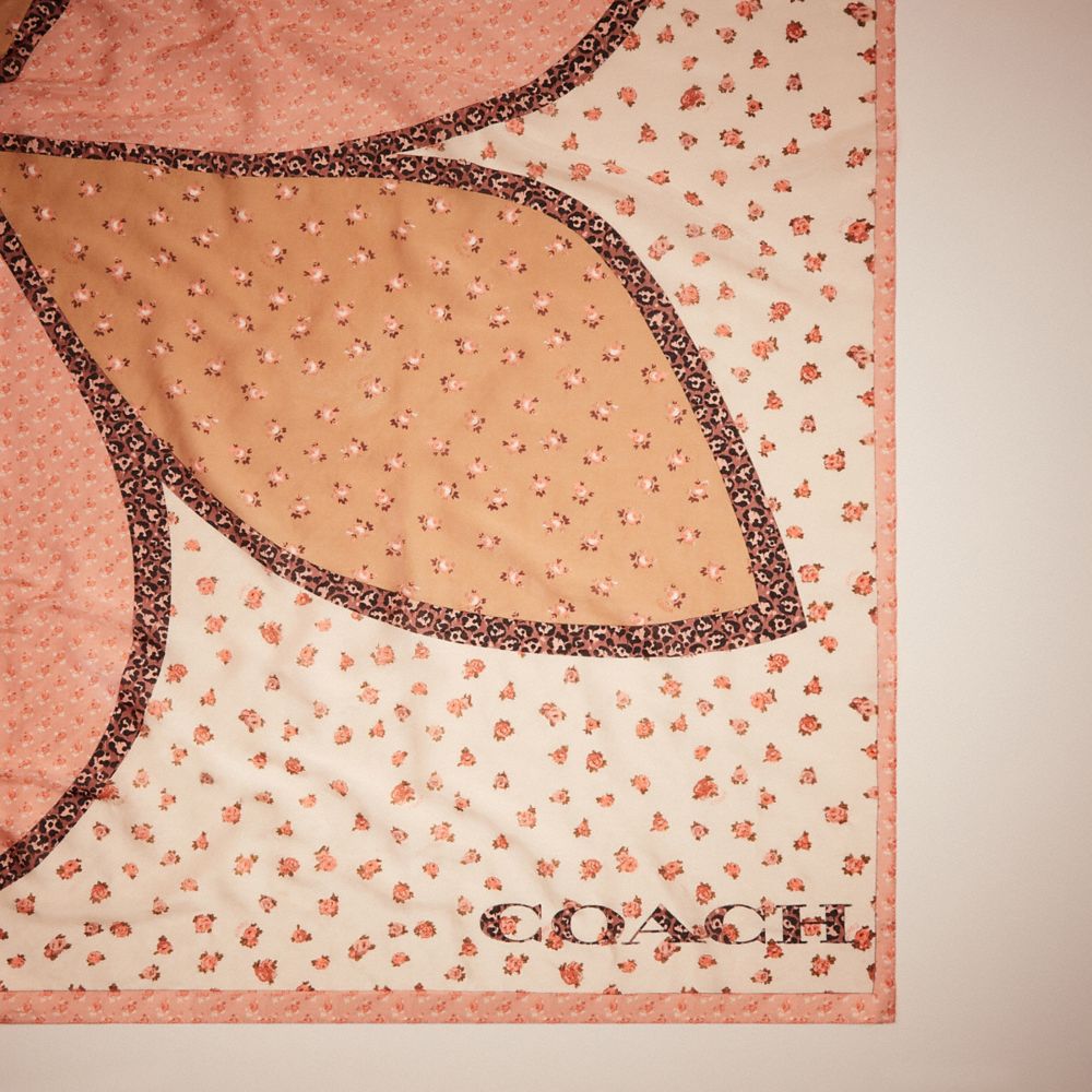 Restored Marguerite Patchwork Oversized Square Scarf