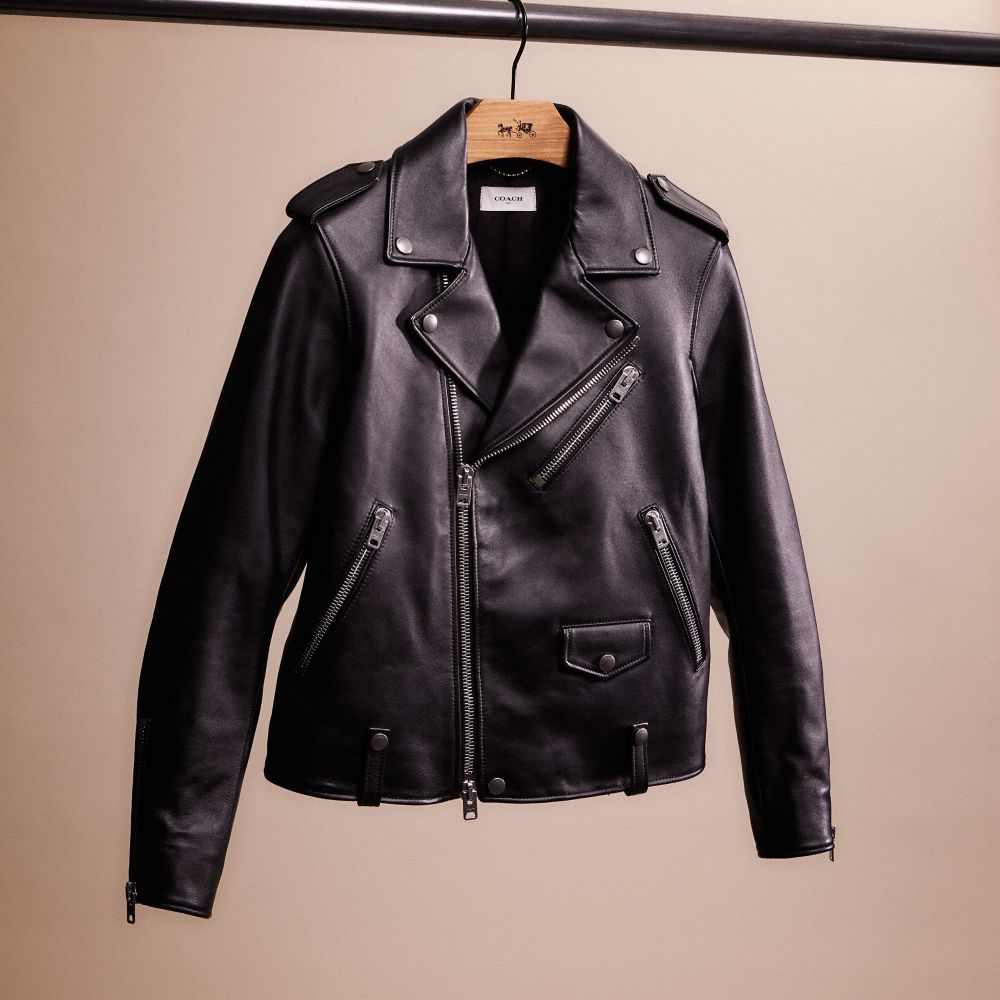 Coach moto hotsell leather jacket