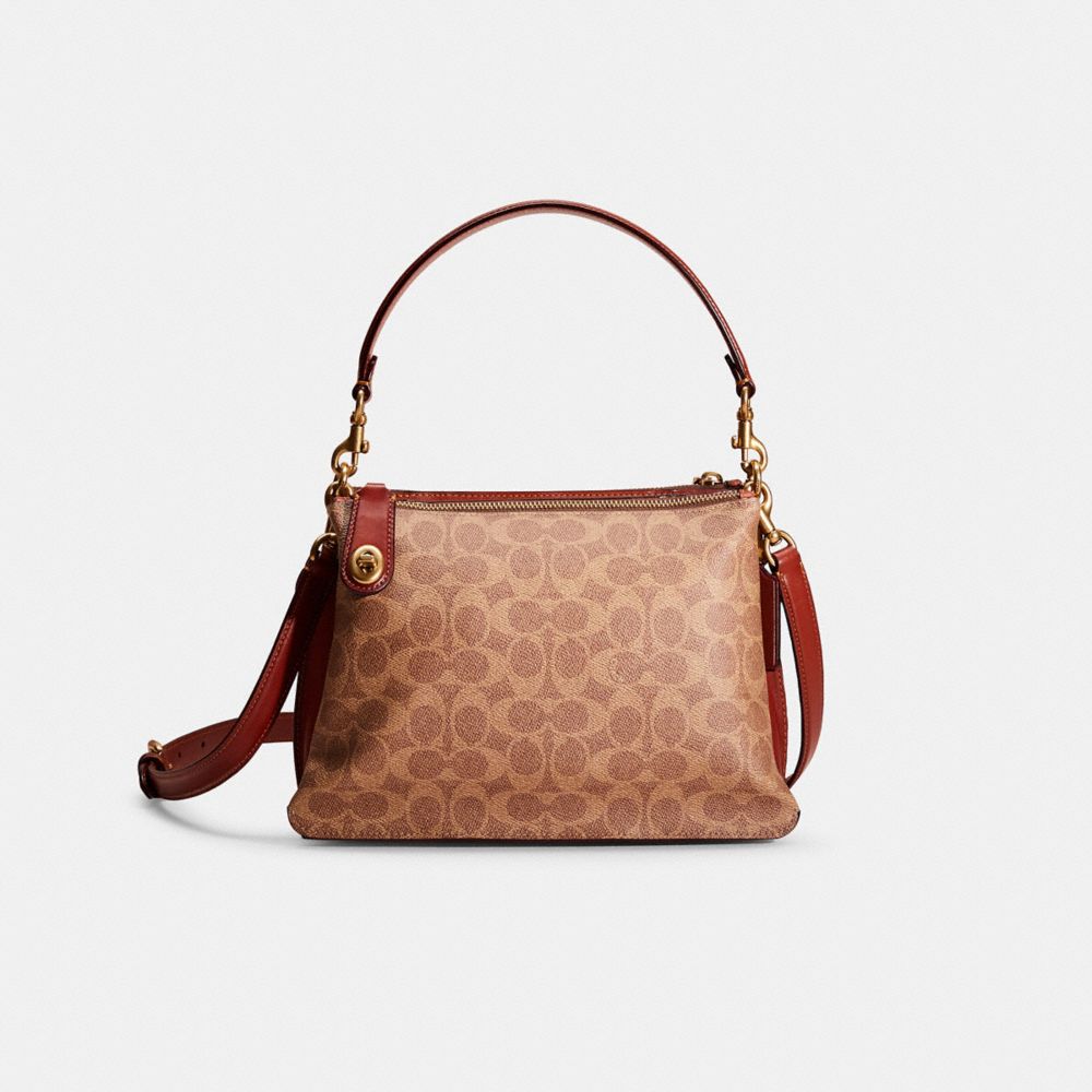 Coach Signature Coated Canvas Crossbody Shoulder Bag