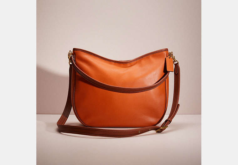 COACH®,RESTORED SOFT TABBY HOBO IN COLORBLOCK,Glovetanned Leather,Large,Brass/Canyon Multi,Front View